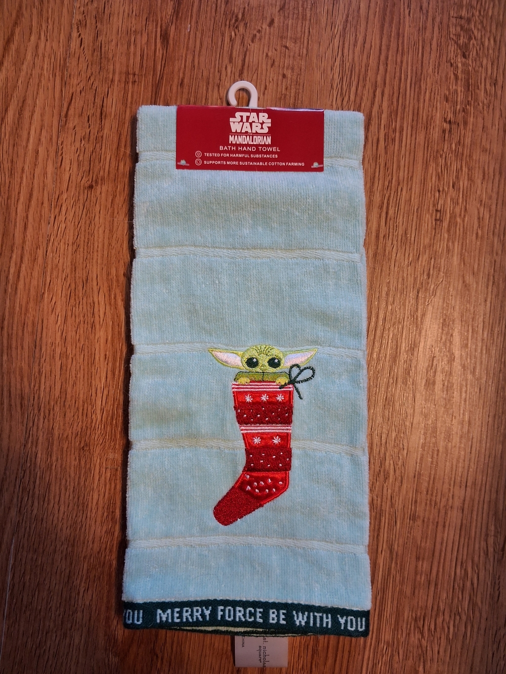 Star Wars Mandalorian Grogu Baby Yoda Christmas Hand Towel Kohl's NWT